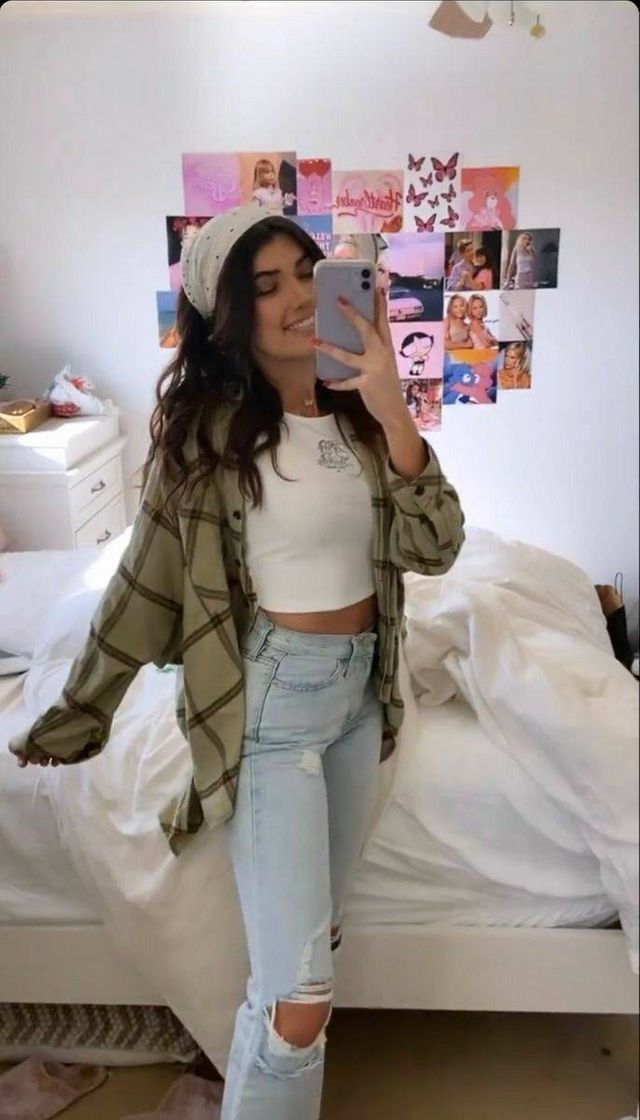 Social Camisa verde xadrez ...