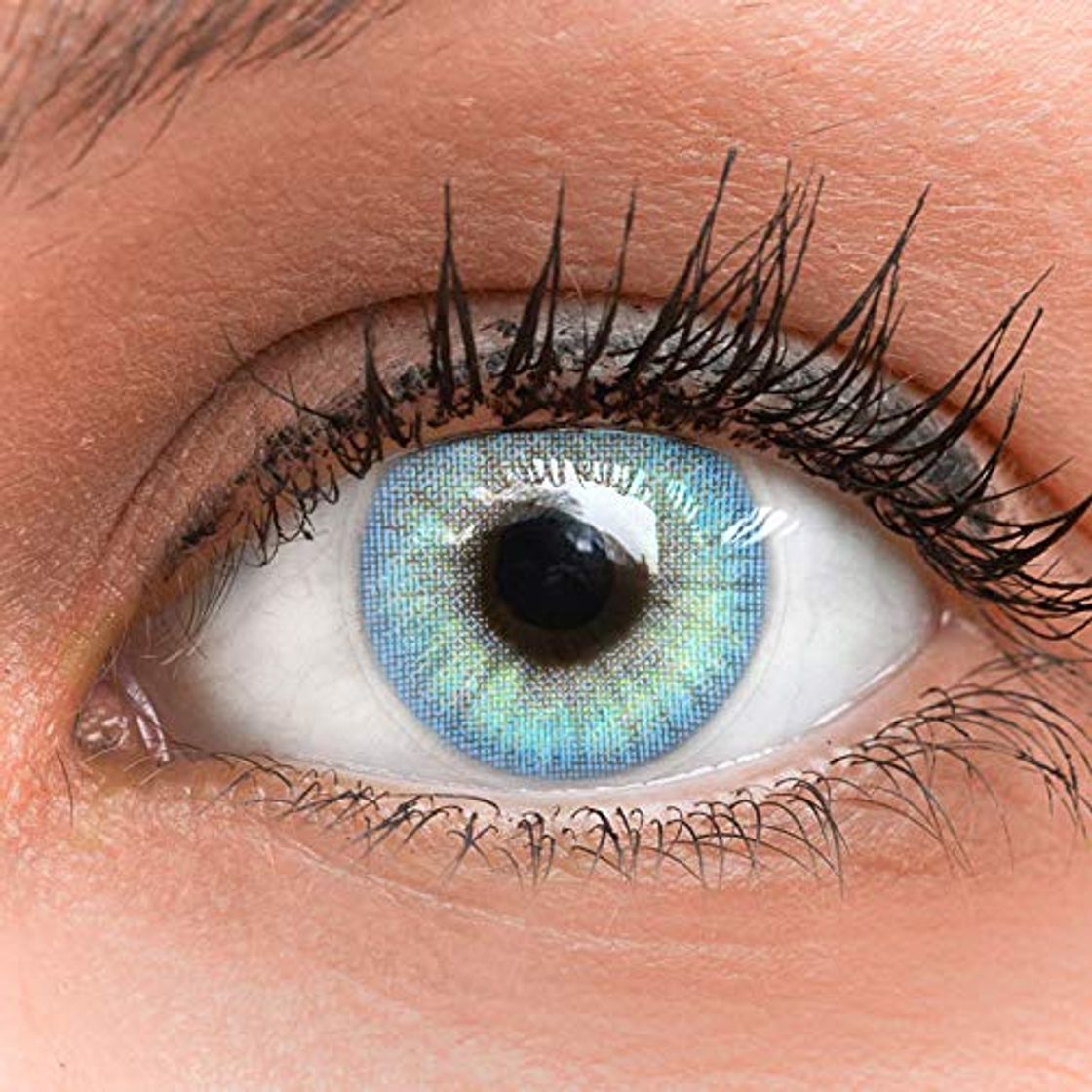 Fitness GLAMLENS lentillas de colores azules Jasmine Light Blue