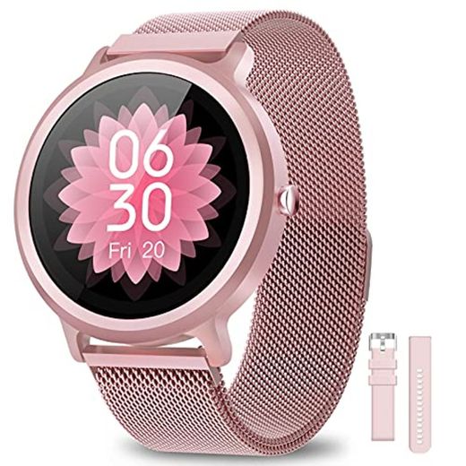 NAIXUES Smartwatch Mujer Reloj Inteligente IP68 con 24 Modos de Deporte