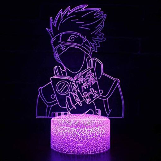 Anime Ninja Kaka Theme 3D Lámpara Led Night Light 7 Cambio de color Touch Mood Lamp Touch Plus Control remoto
