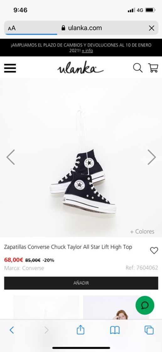 Products Zapatillas Converse Chuck Taylor All Star Lift High Top Negras