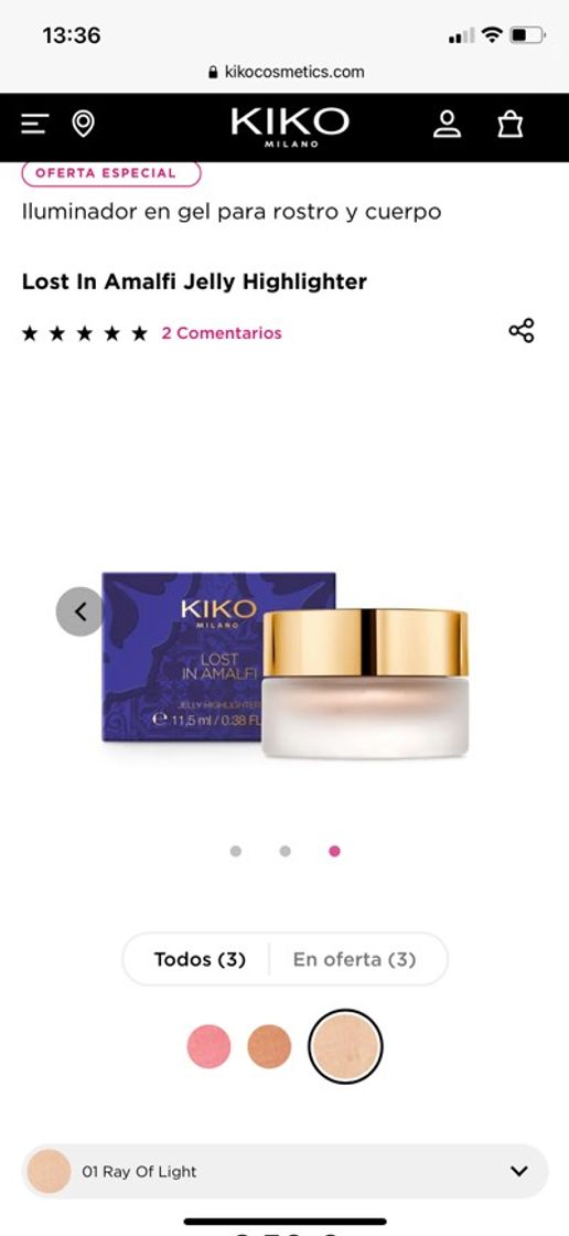 Productos Gel iluminador para rostro y cuerpo - JELLY HIGHLIGHTER- KIKO