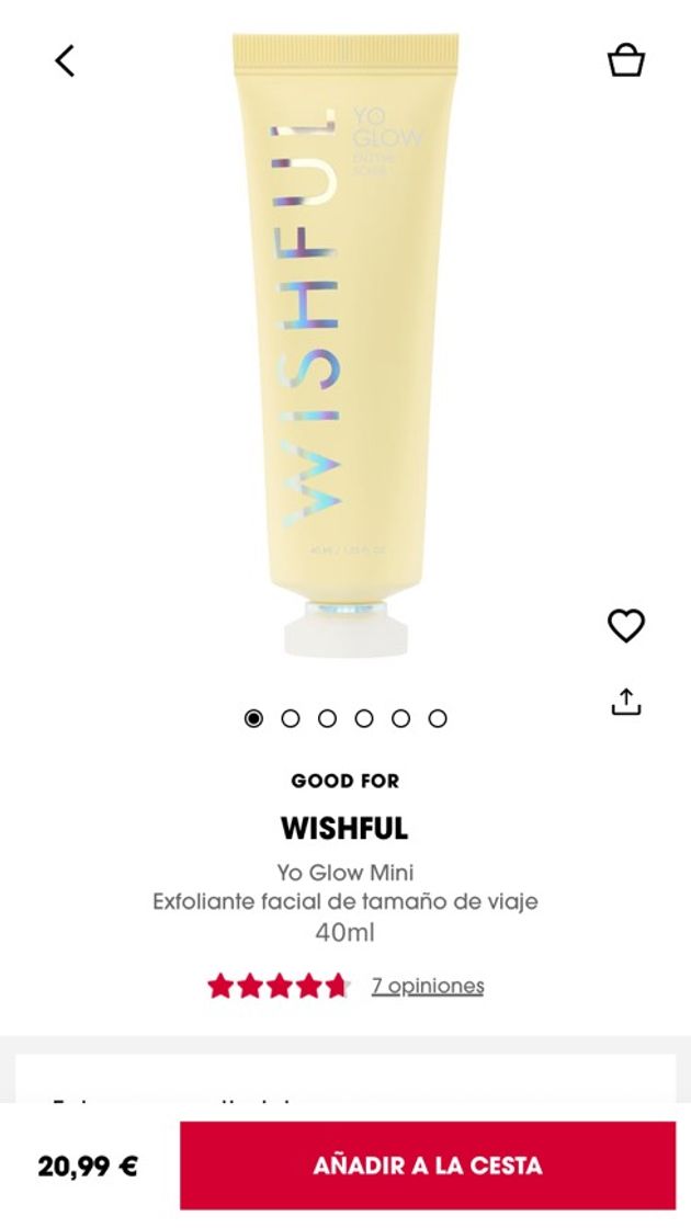 Producto Yo Glow AHA & BHA Enzyme Scrub Travel Size de WISHFUL