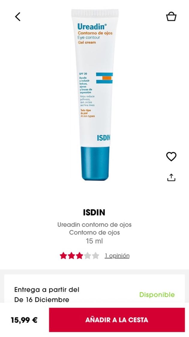 Producto Ureadin contorno de ojos