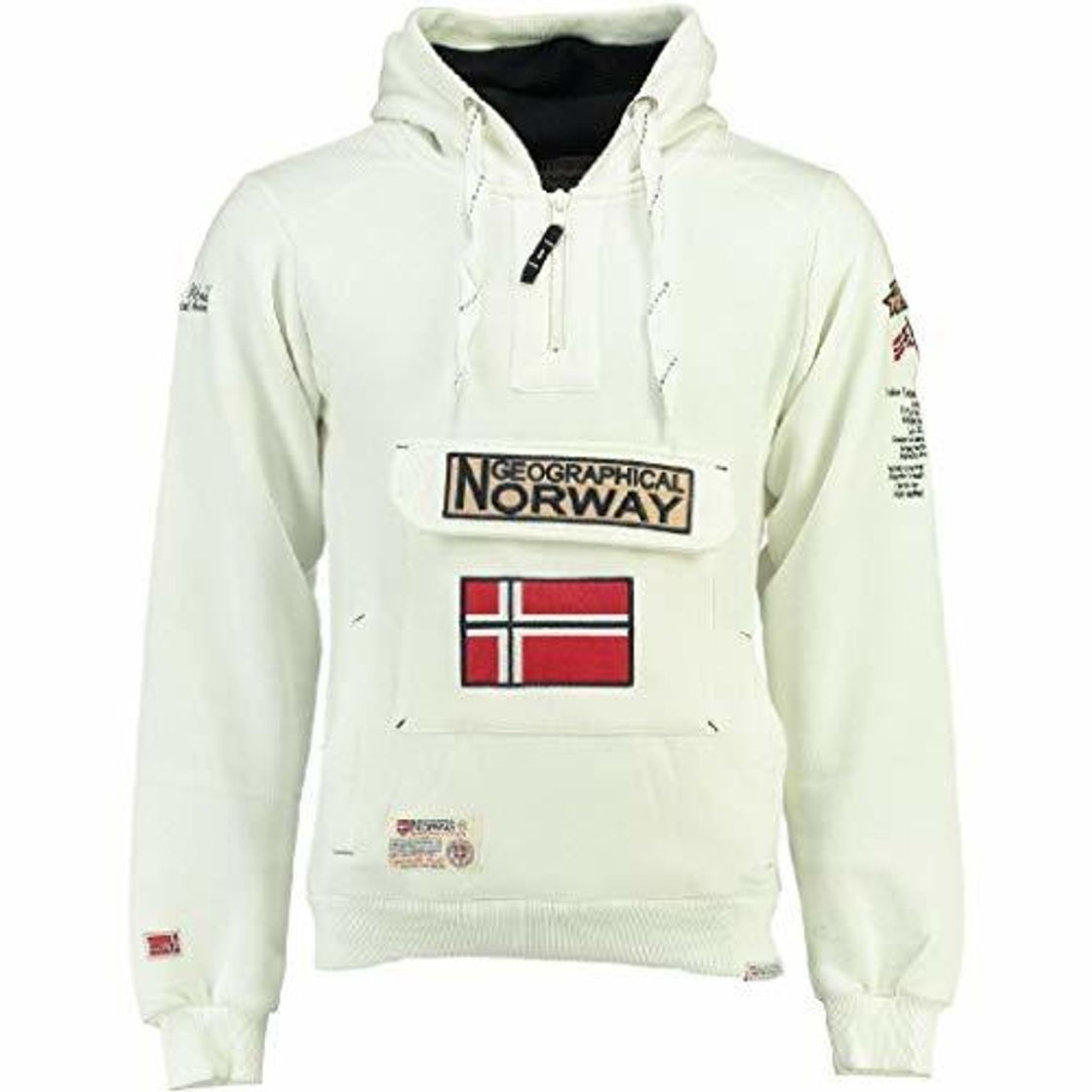 Moda Geographical Norway Sudadera DE Hombre GYMCLASS B Blanco Roto L