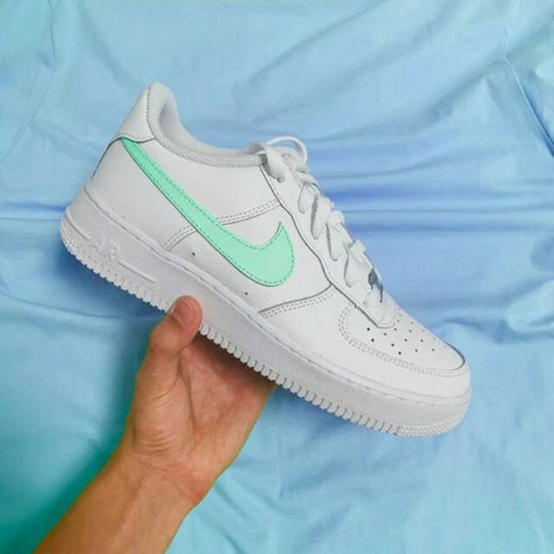 Moda Nike Air Force 1 Turquoise Swoosh