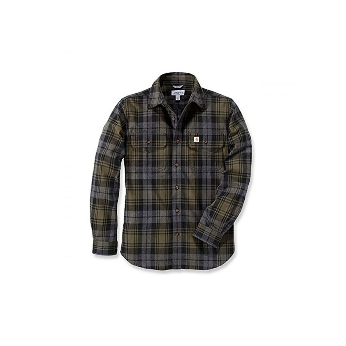 Producto Carhartt T-Shirt mit Knöpfen Hubbard Slim Fit Flannel Shirt Moss-L