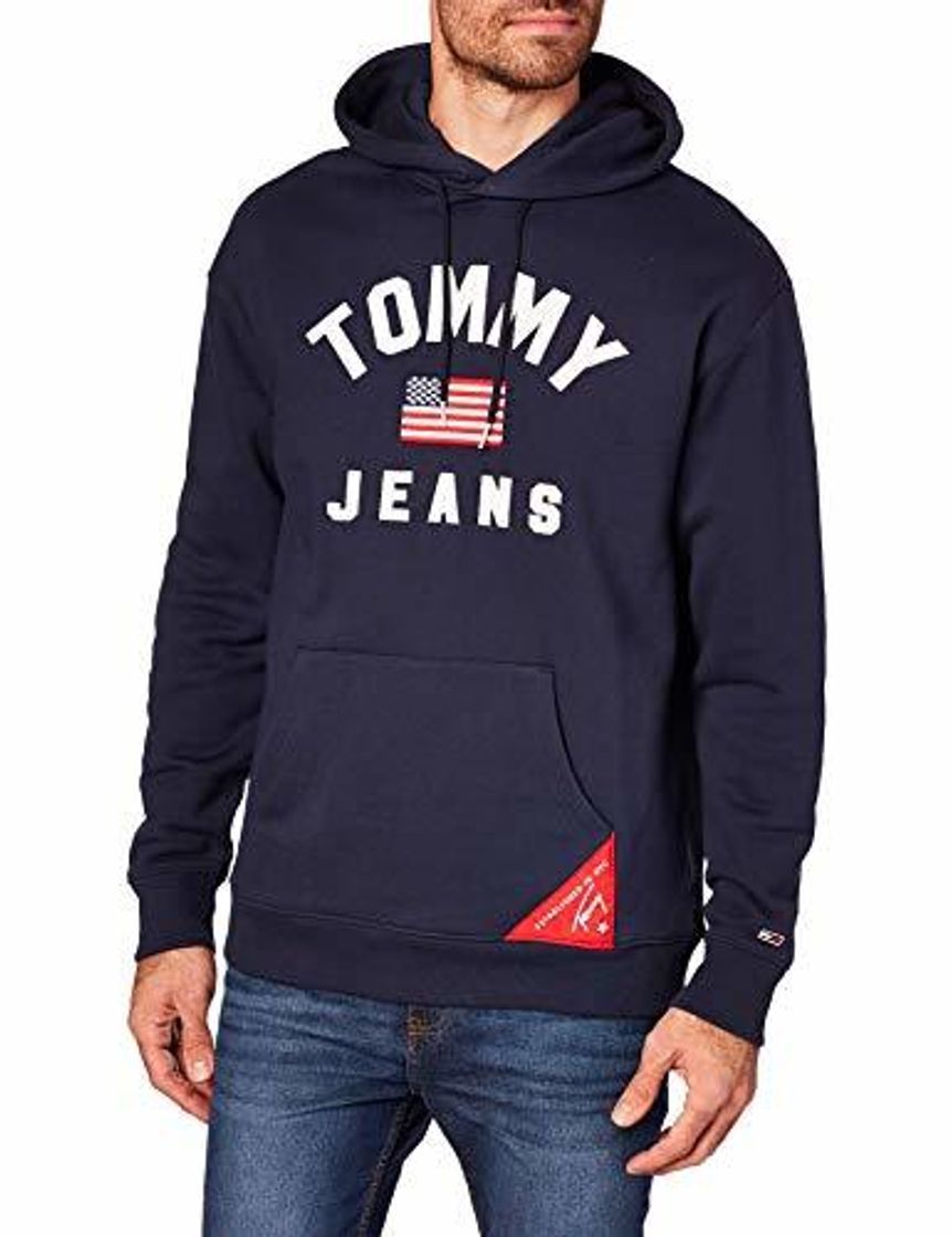 Fashion Tommy Hilfiger TJM Americana Hoodie Sudadera Deportiva, Azul