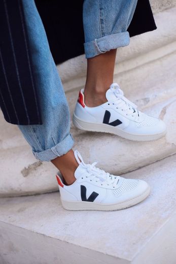 V-10 LEATHER WHITE NAUTICO PEKIN