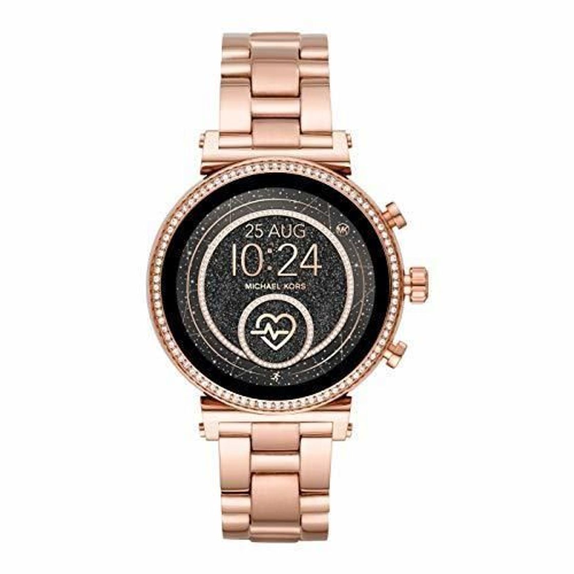 Social Michael Kors Reloj Analógico-Digital para Mujer Correa en Acero Inoxidable MKT5063