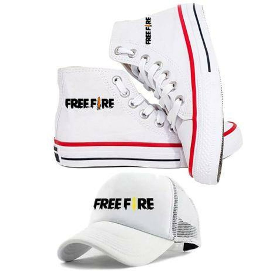 Moda Kit Bone Tenis Free Fire Jogo Play Unissex TAMANHO 35 