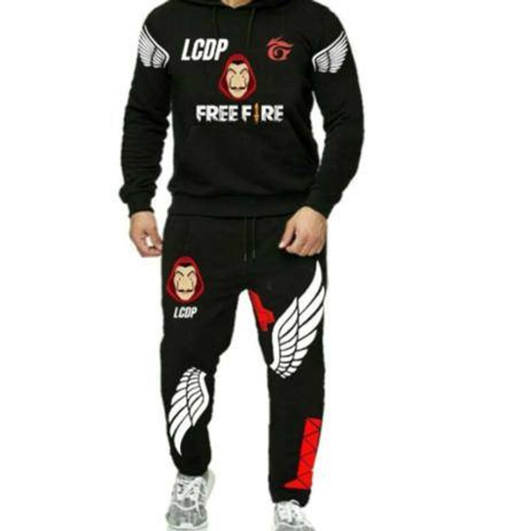 Moda Conjunto Moletom Angelical Free Fire La Casa de Papel - 