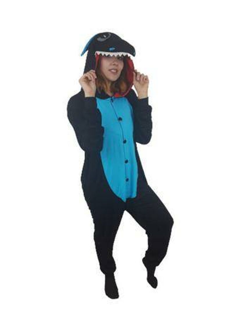 Moda Dinossauro Preto Fantasia Pijama Kigurumi Macacão Roupa 