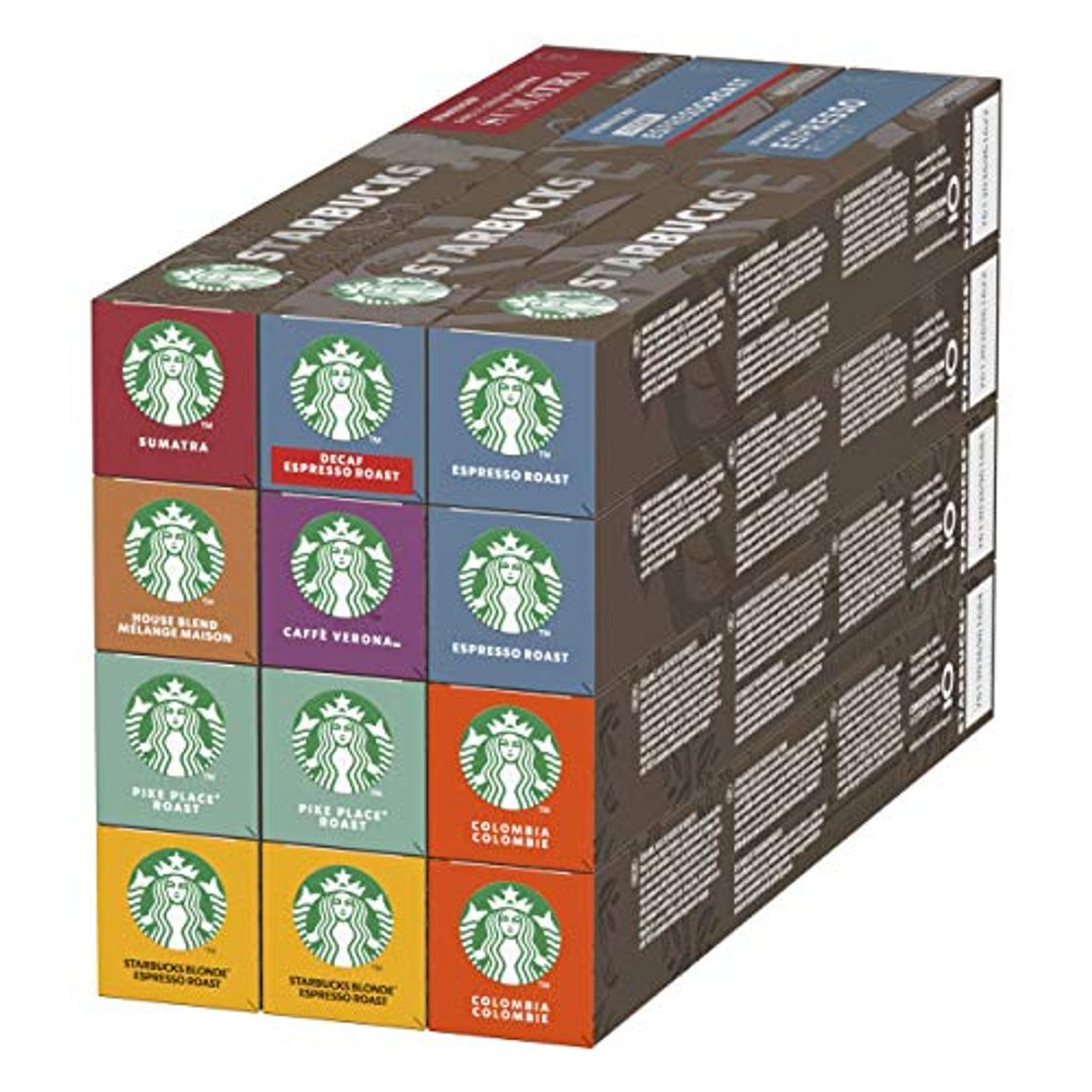 Producto Starbucks Variety Pack De Nespresso Cápsulas De Café 12 X Tubo De 10 Unidades