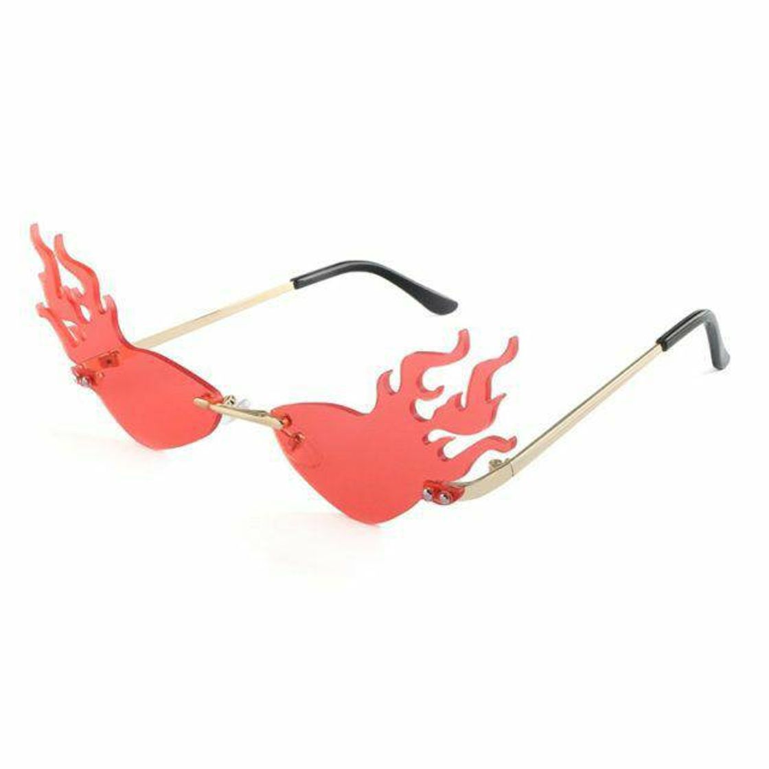 Moda Gafas de sol llamas de fuego 