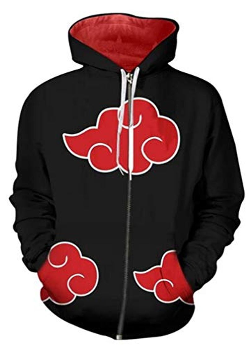 Social Amoma - Sudadera unisex con capucha y cremallera con diseño de Anime