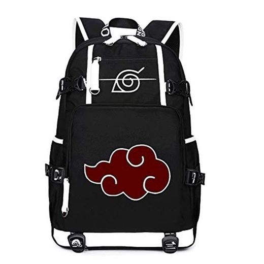 Naruto Sasuke Sharingan Akatsuki Red Cloud Mochila Escolar