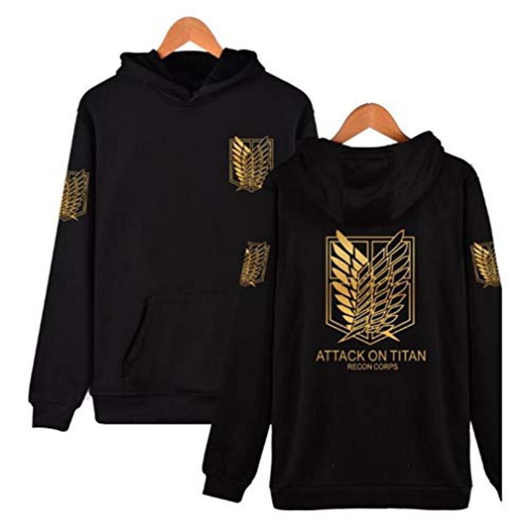 Fashion AMOMA Unisex Hombres Mujeres Anime Attack On Titan Sudadera con Capucha Ocio