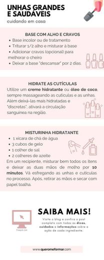 dicas para crescimento das unhas