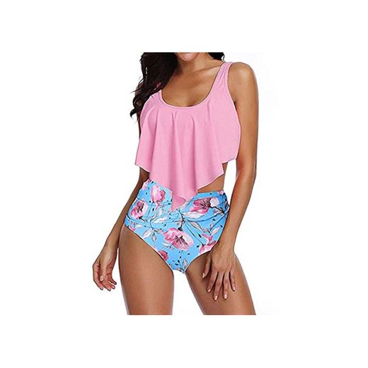 FANGDREAM Vertvie sexy de mujer floral impresión maiô push up cintura alta bikini biquinis banho brasileiro verão S estilo 4 color 2