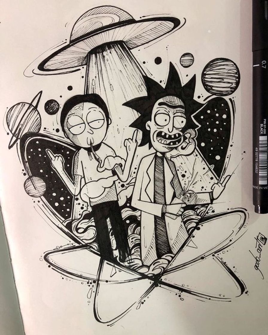 Fashion Desenhos Rick and Morty 