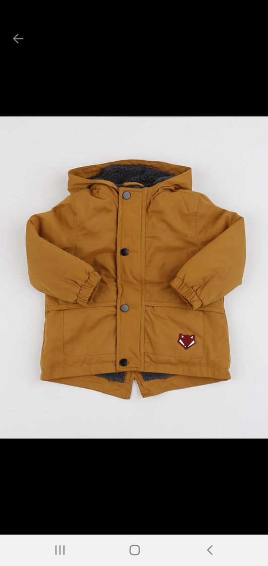 Fashion Parka Infantil Raposa com Capuz e Pelo Caramelo - cea