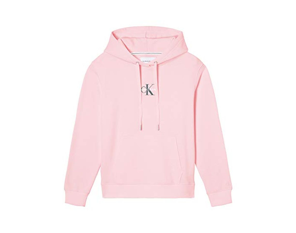 Fashion Calvin Klein Jeans Monogram Logo Hoodie Suéter, Rosa Perlado