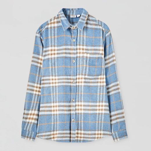 Blue check overshirt – Pull & Bear