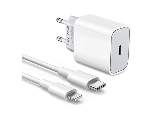 Cargador USB C Amoner 20w y Cable de Carga para iPhone Cargador