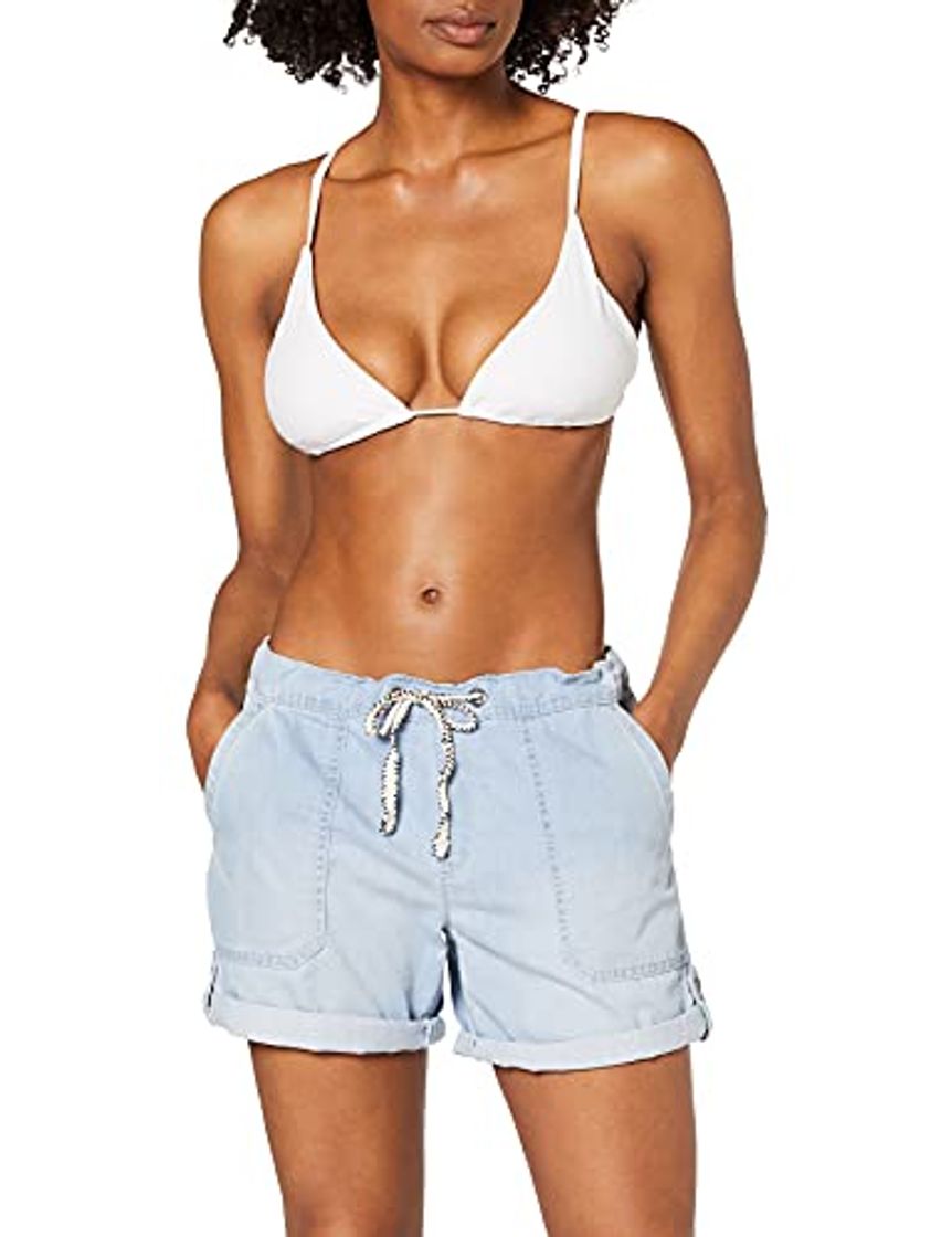 Fashion Roxy Milady Beach - Short Vaquero Elástico para Mujer Short Vaquero Elástico