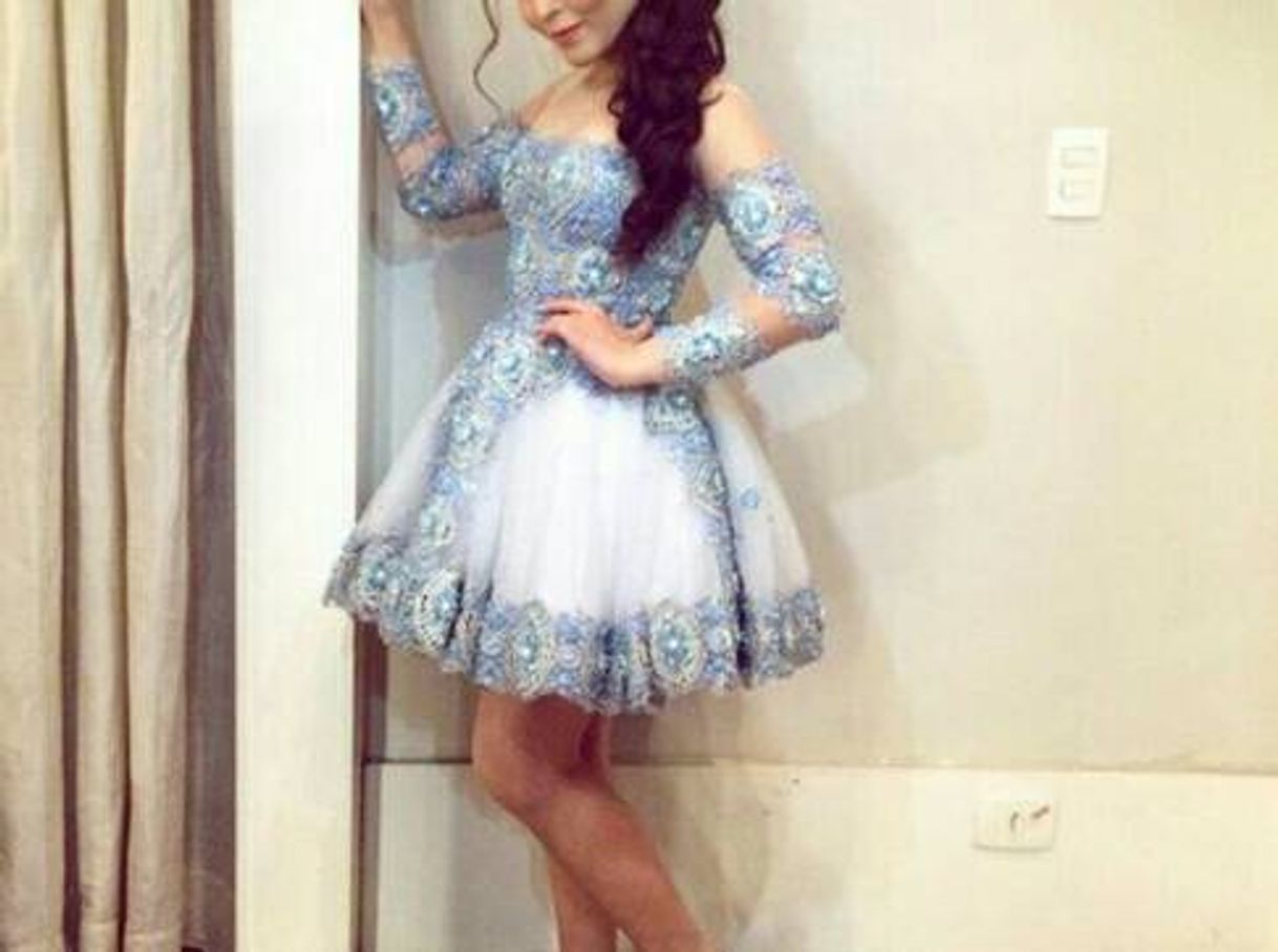 Moda Vestido de debutante azul