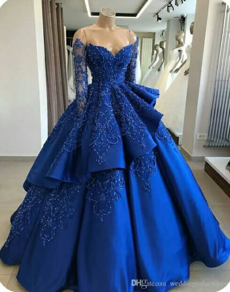 Moda Vestido de debutante azul