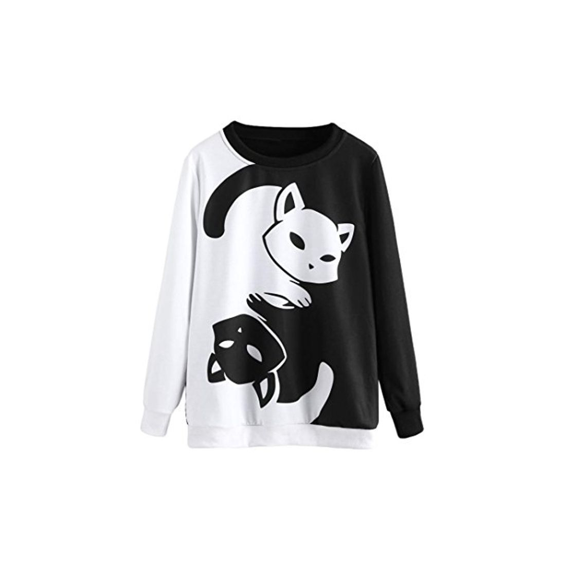 Moda K-youth Sudaderas Mujer Baratas Invierno otoño Sudaderas Mujer Gato impresión Camisa Pullover