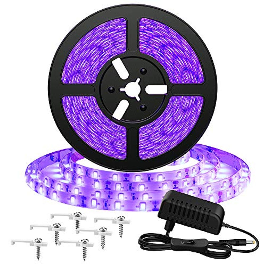 Producto Onforu 5M Luz UV Tiras Cadenas LED Ultravioleta 300 LEDs 12V 2835