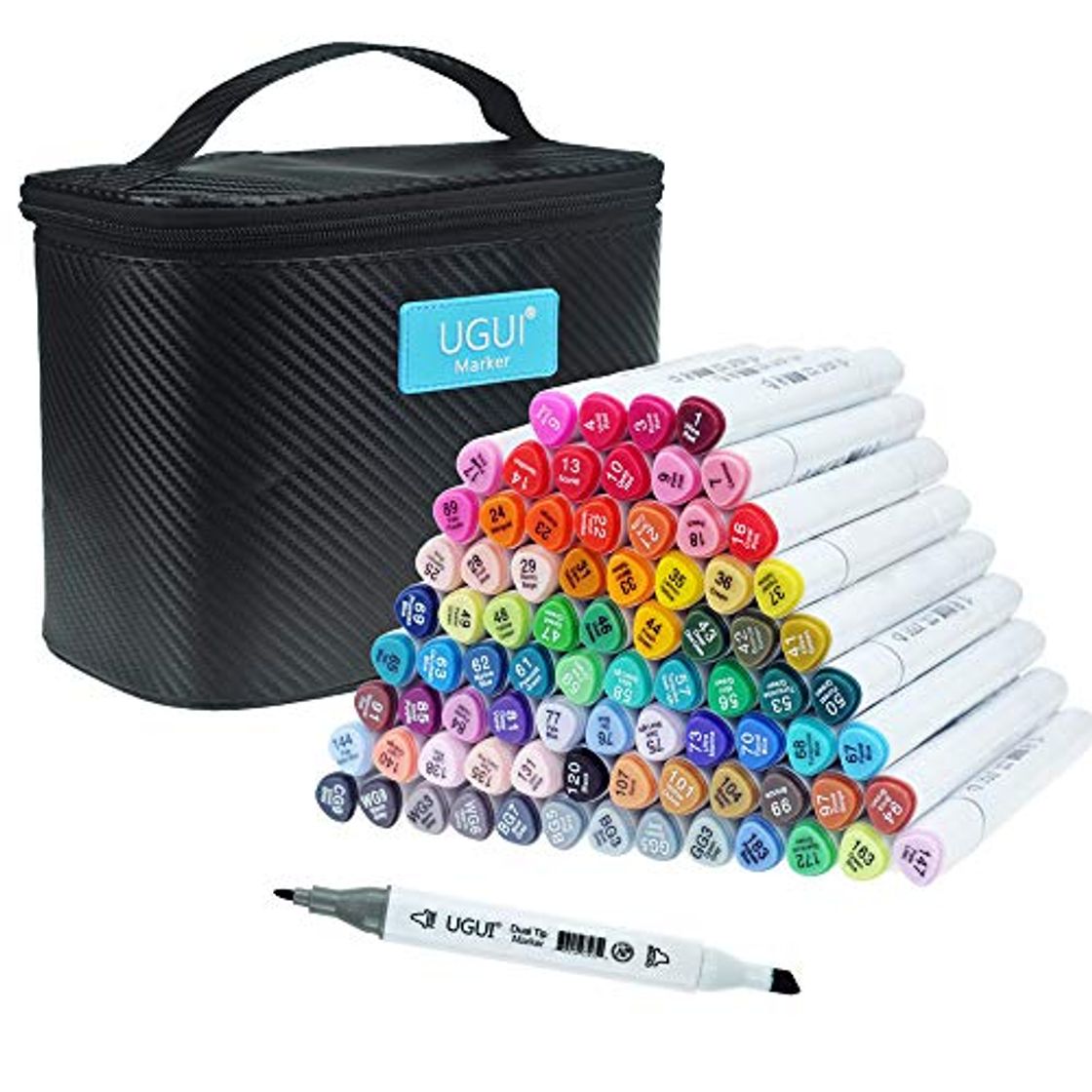 Product UGUI Marker Pen Set Dibujo Rotulador 80 Colors Marcadores Manga Creativos de Punta Doble ara Acuarela Graffiti para Principiantes Set