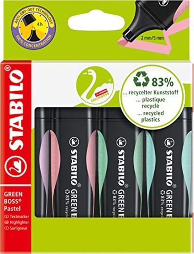 Marcador fluorescente ecológico STABILO GREEN BOSS Pastel