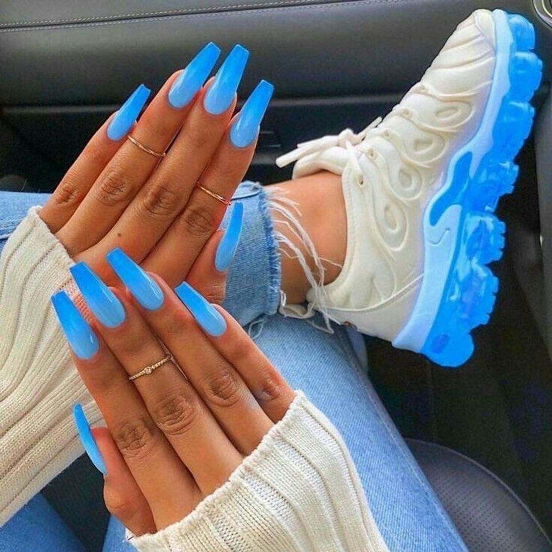 Fashion unhas azuis💙