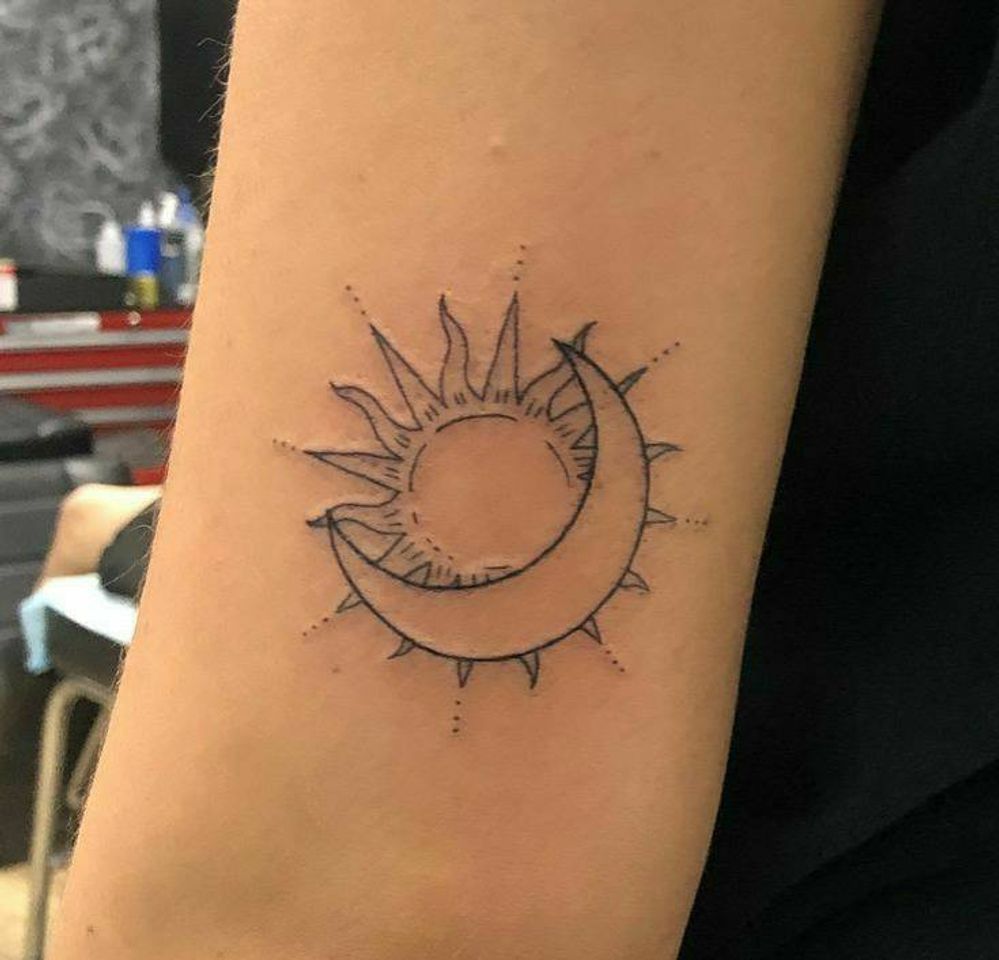 Fashion Tatto sol e lua