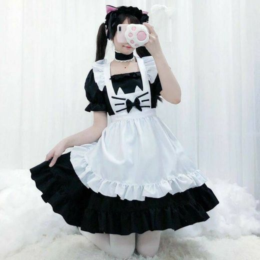  Cute cat maid dress