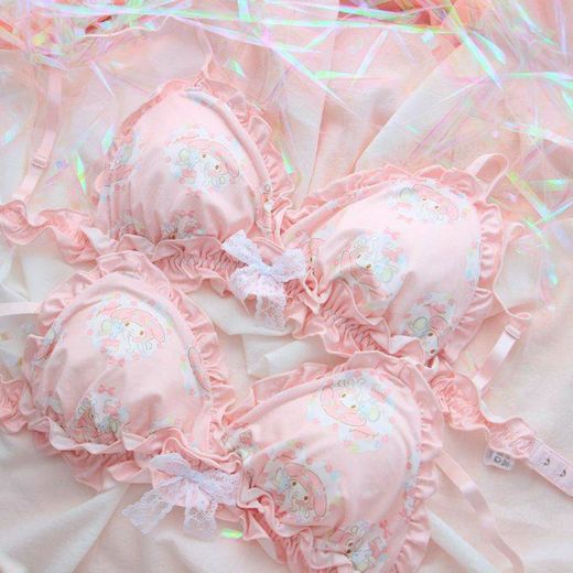 Lingerie cute pink anime