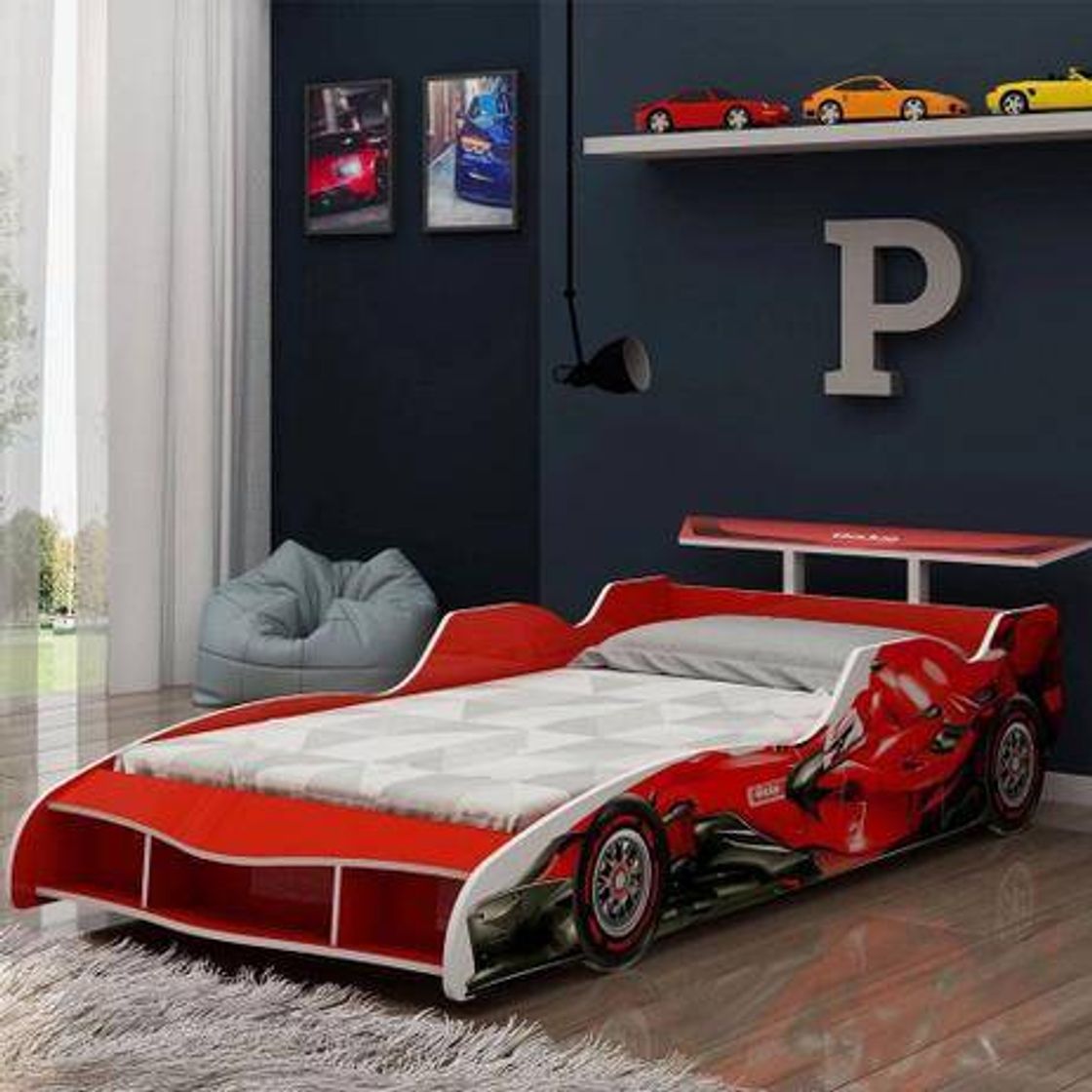 Fashion Cama Solteiro Infantil Gelius Carro Fórmula 1 Vermelho