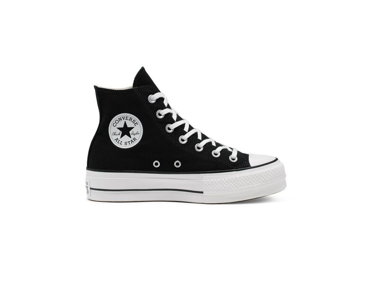 Moda All Star preto de plataforma