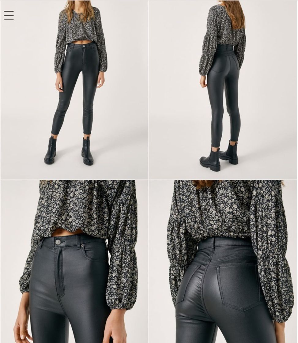 Social Jeans coated high waist