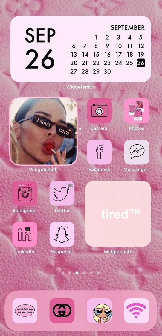 Social Organização para celular rosa