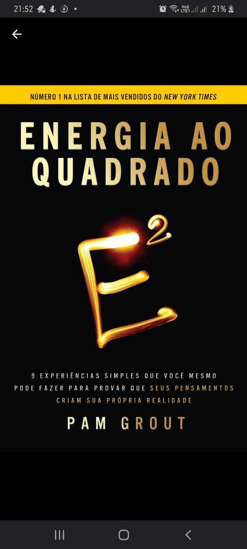 Libro Energia ao quadrado - Pam grout 