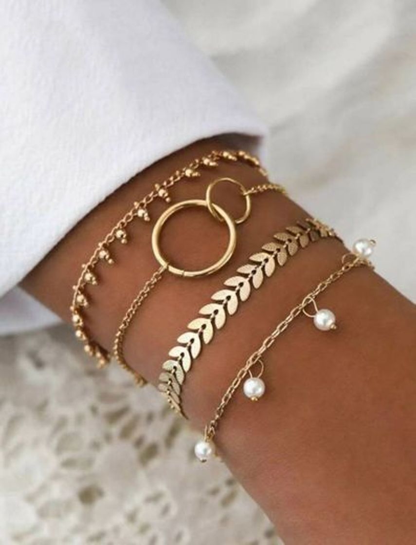 Social Ouro ocasional Bracelete