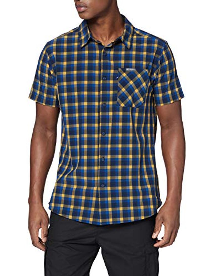 Moda Columbia Triple Canyon Camisa de Manga Corta, Hombre, Azul