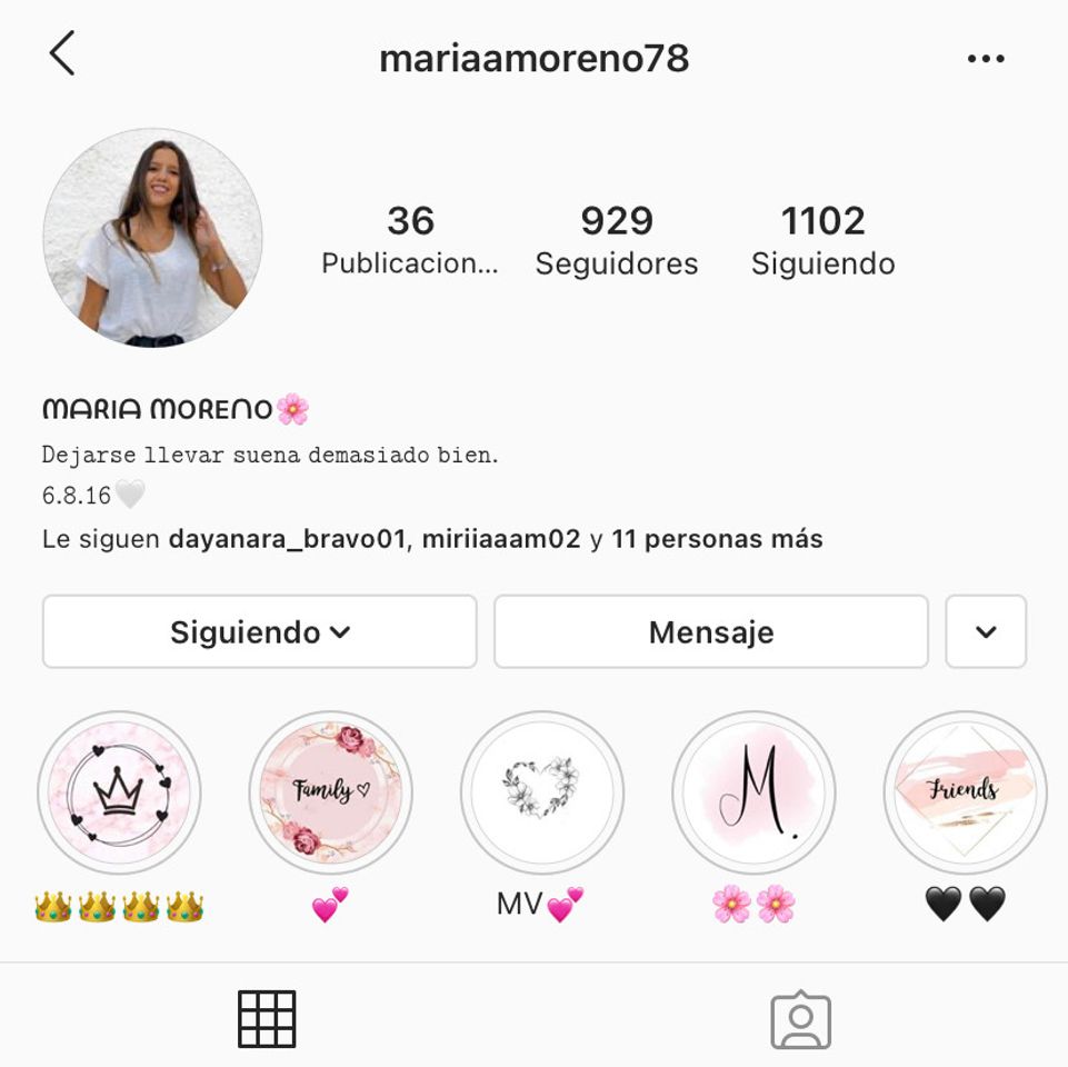 Moda Mi cuenta de Instagram❤️