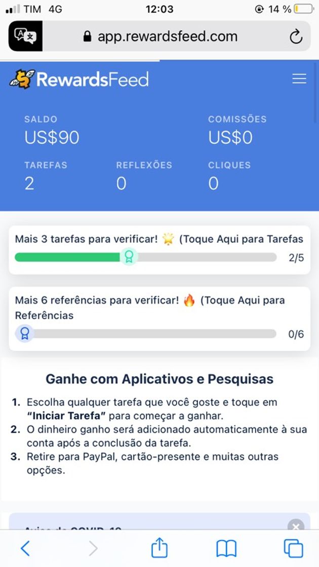 Social COMPLETE AS TAREFAS E GANHE DINHEIRO 