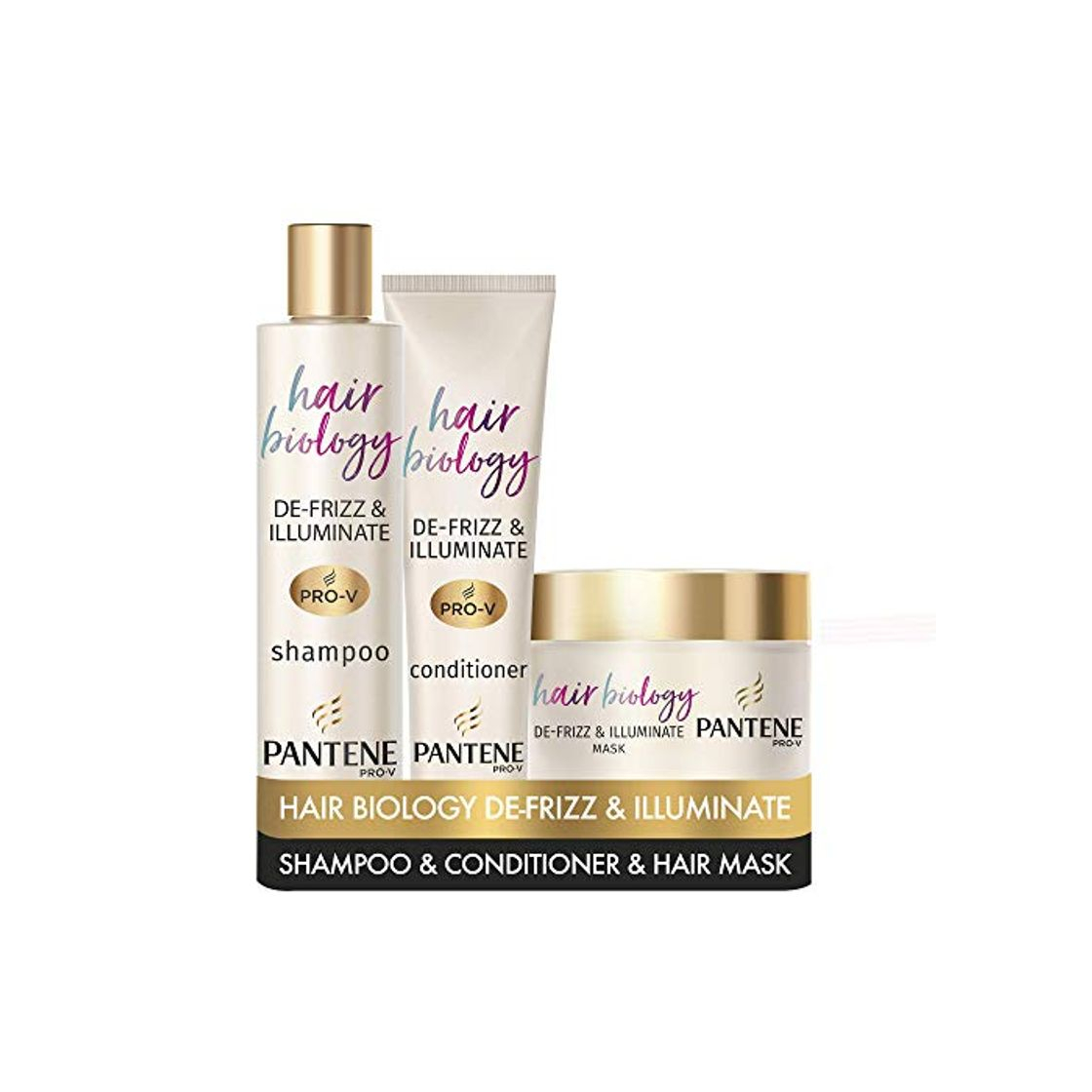 Beauty Pantene Pro-V Hair Biology des-Frizz & Illuminate Champú